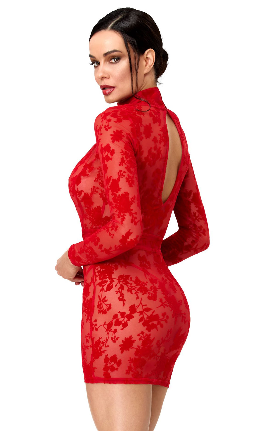 Lovebite Plunging V Mini Dress
