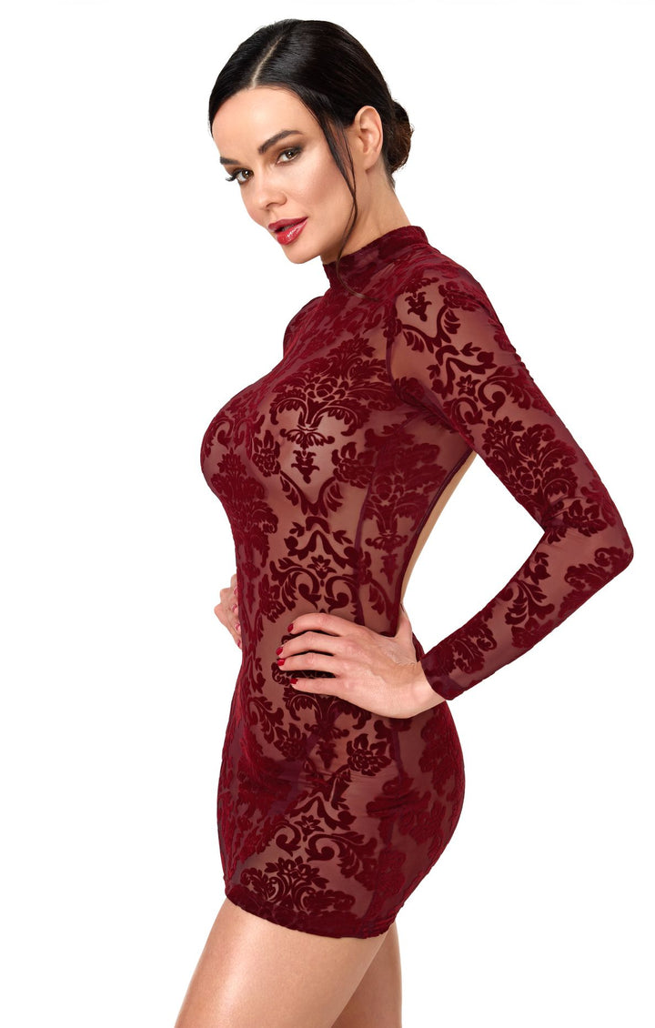 Masquerade Open-Back Mini Dress