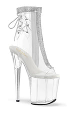 FLAMINGO-1018C-2RS Clear Vinyl Ankle Boot
