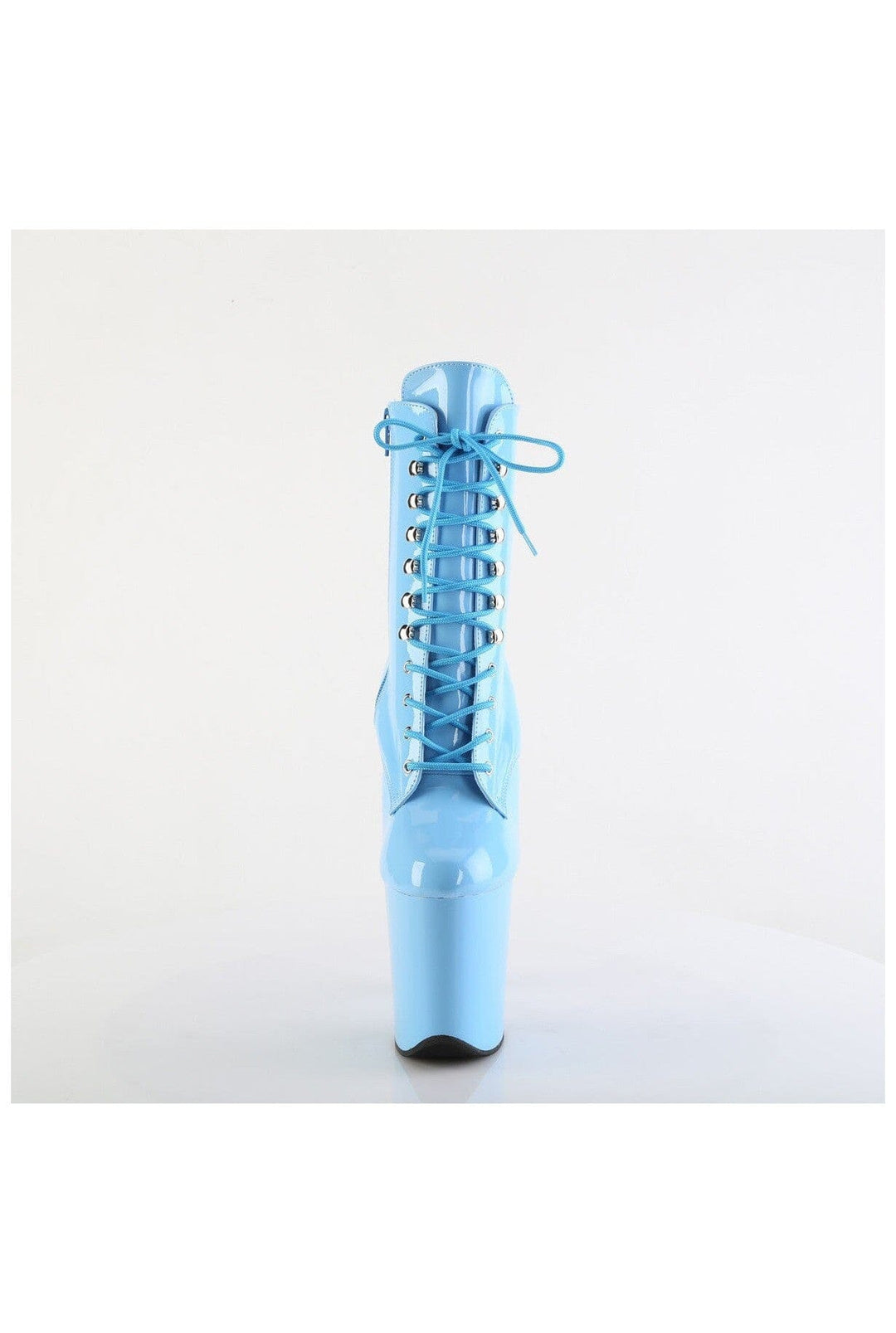 Pleaser FLAMINGO-1020 Blue Patent Ankle Boot in Blue Patent