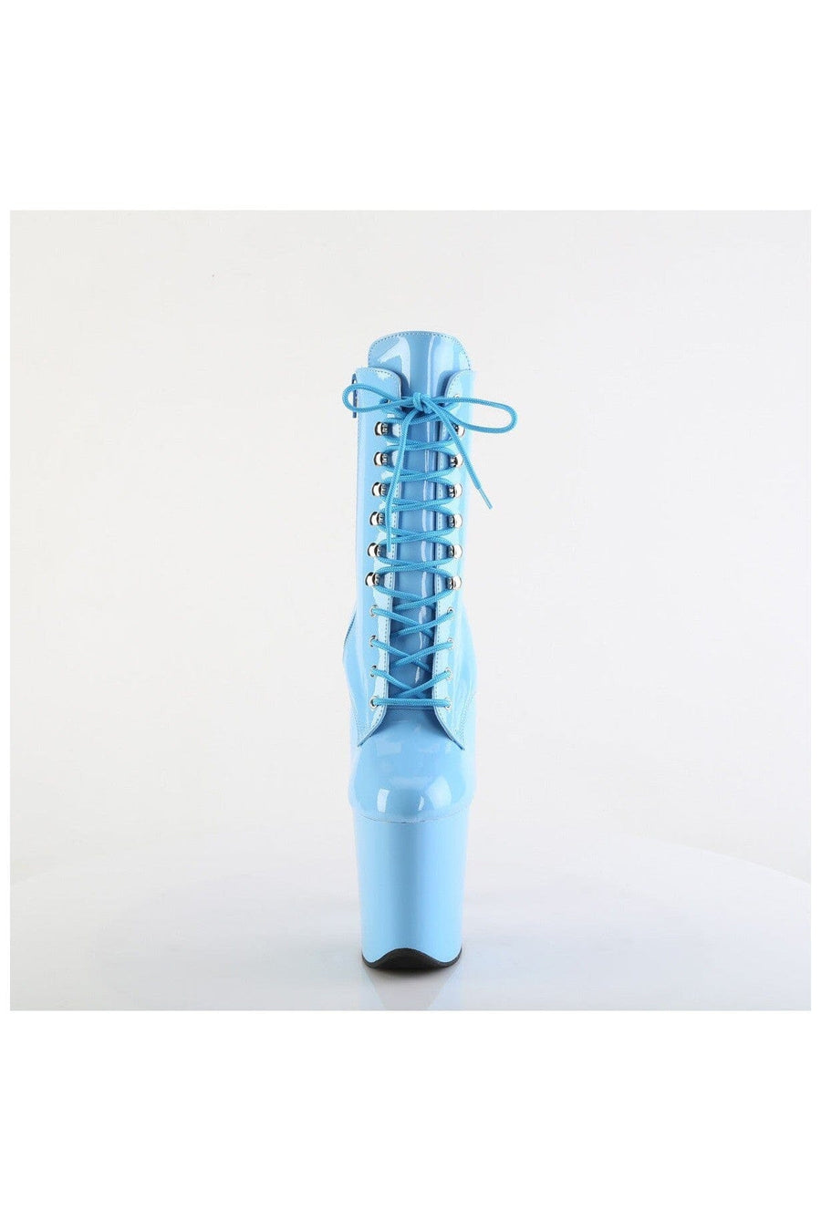 Pleaser FLAMINGO-1020 Blue Patent Ankle Boot in Blue Patent