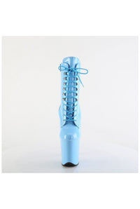 Pleaser FLAMINGO-1020 Blue Patent Ankle Boot in Blue Patent