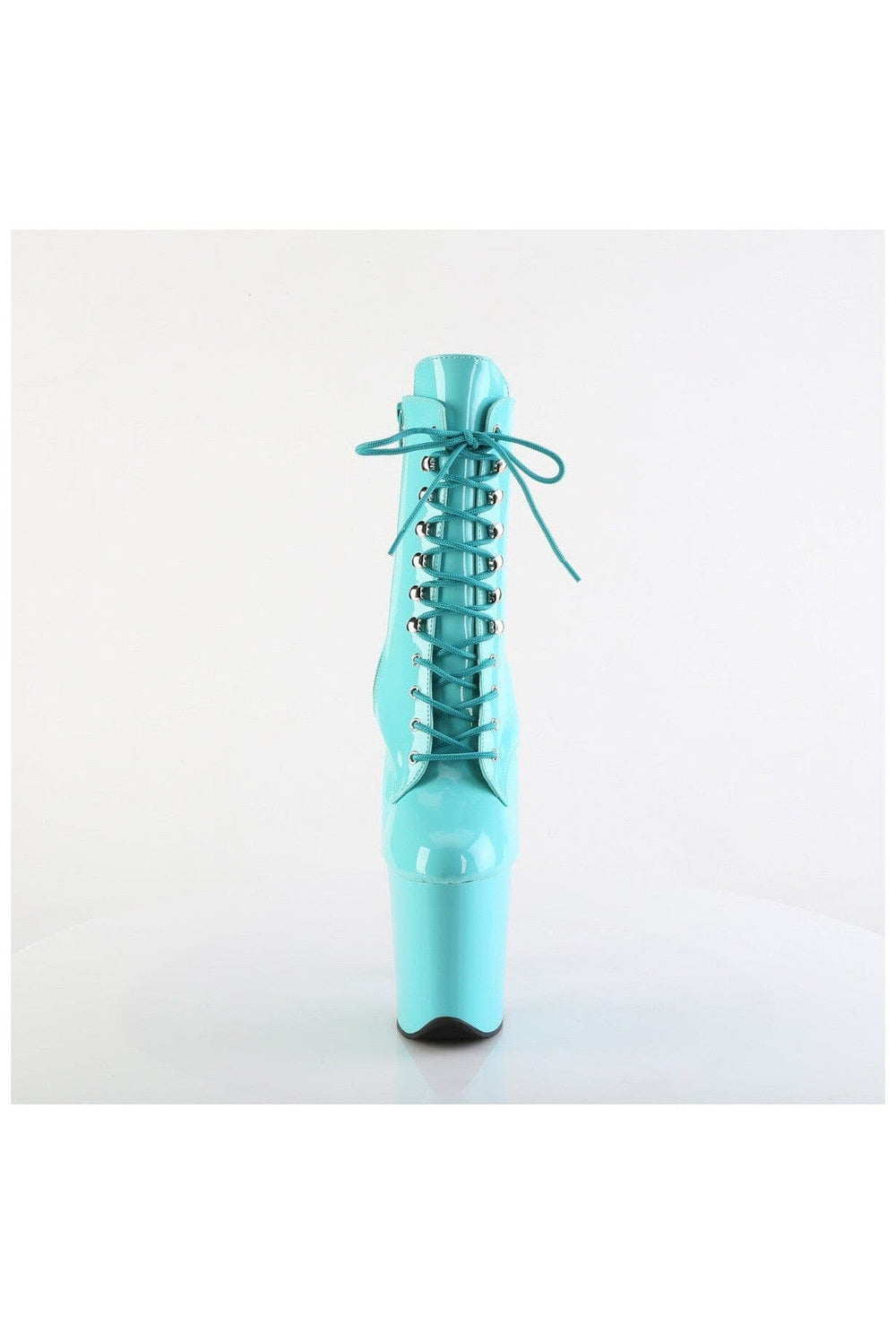 Pleaser FLAMINGO-1020 Turquoise Patent Ankle Boot in Turquoise Patent