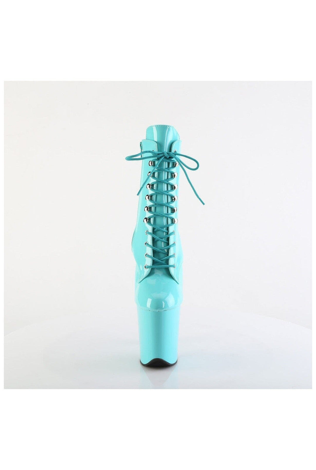 Pleaser FLAMINGO-1020 Turquoise Patent Ankle Boot in Turquoise Patent