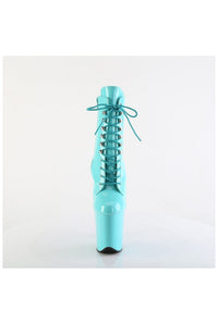 Pleaser FLAMINGO-1020 Turquoise Patent Ankle Boot in Turquoise Patent