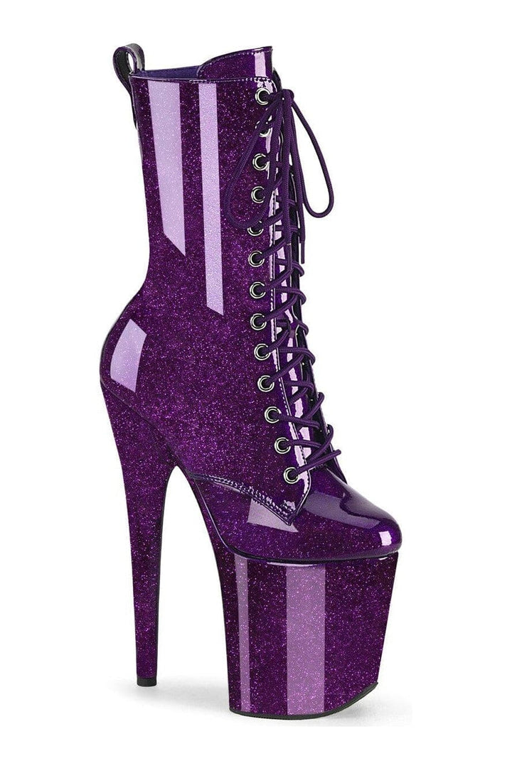 Pleaser Purple Ankle Boots Platform Stripper Shoes | Buy at Sexyshoes.com