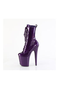 Pleaser FLAMINGO-1040GP Purple Glitter Patent Ankle Boot in Purple Glitter Patent