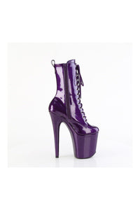 Pleaser FLAMINGO-1040GP Purple Glitter Patent Ankle Boot in Purple Glitter Patent