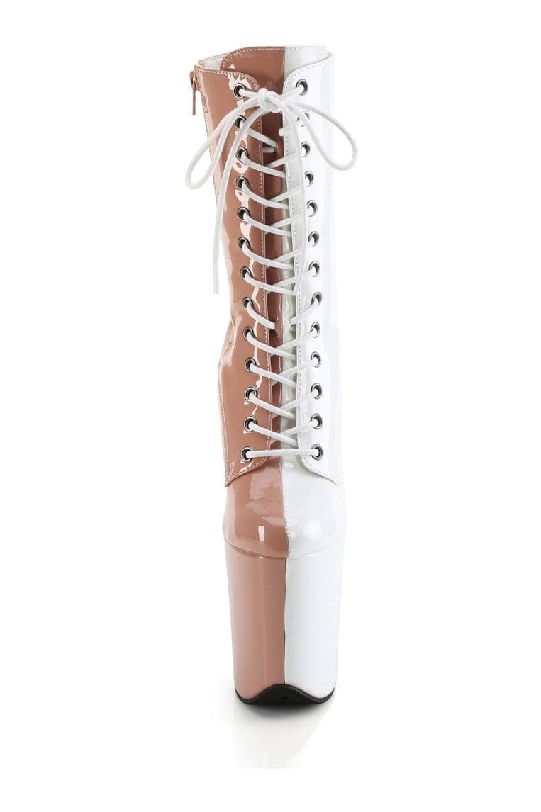 Pleaser FLAMINGO-1040TT Multi Patent Ankle Boot in Multi Patent
