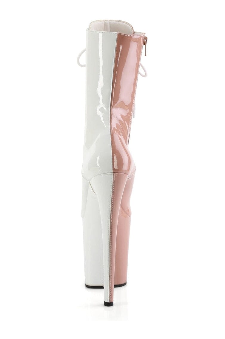 Pleaser FLAMINGO-1040TT Multi Patent Ankle Boot in Multi Patent