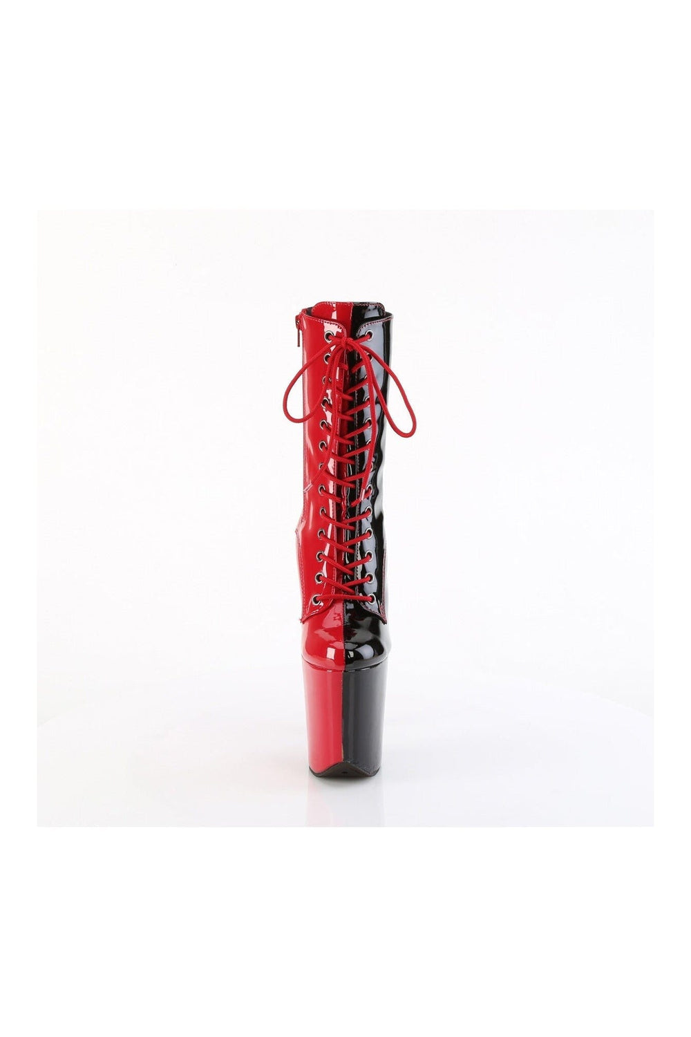 Pleaser FLAMINGO-1040TT Red Patent Ankle Boot in Red Patent