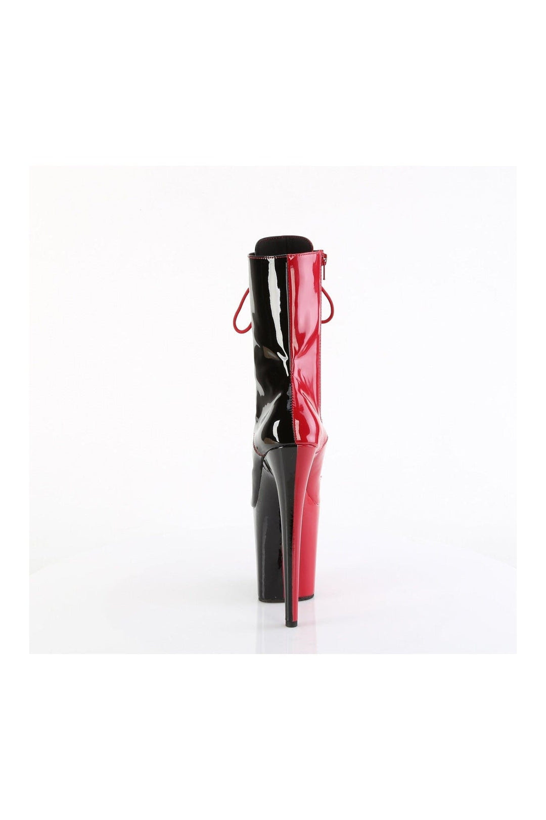 Pleaser FLAMINGO-1040TT Red Patent Ankle Boot in Red Patent