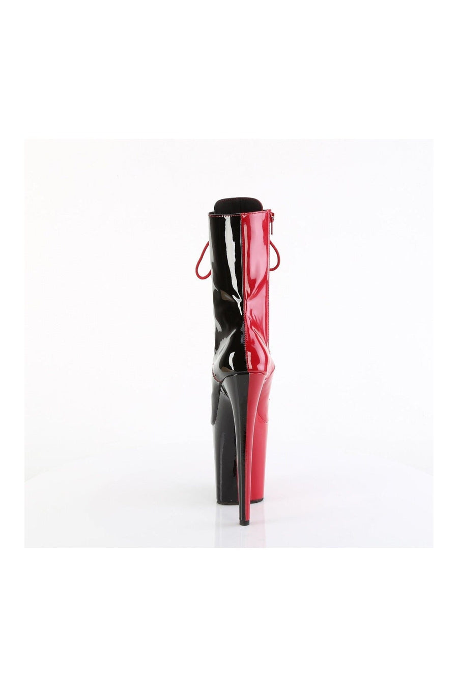 Pleaser FLAMINGO-1040TT Red Patent Ankle Boot in Red Patent