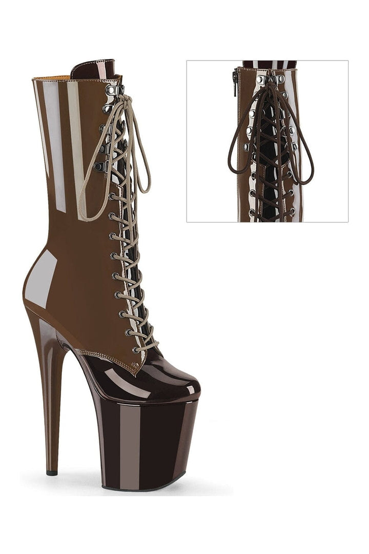 Pleaser Brown Knee Boots Platform Stripper Shoes | Buy at Sexyshoes.com
