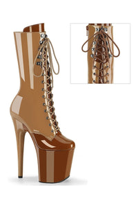 Pleaser FLAMINGO-1054DC Brown Patent Knee Boot in Brown Patent from SexyShoes.com