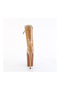 Pleaser FLAMINGO-1054DC Brown Patent Knee Boot in Brown Patent