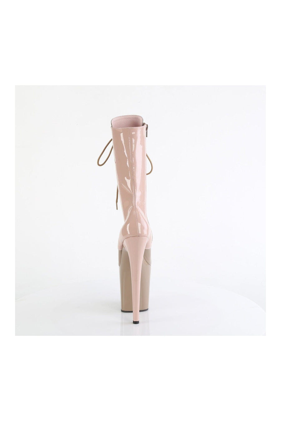 Pleaser FLAMINGO-1054DC Pink Patent Knee Boot in Pink Patent