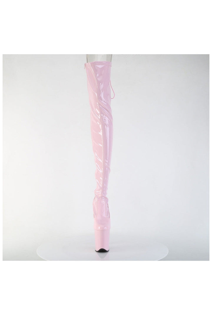 FLAMINGO-3850 Pink Patent Thigh Boot