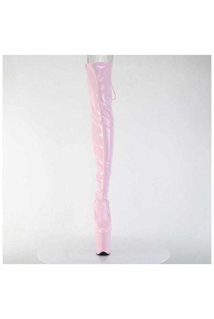 FLAMINGO-3850 Pink Patent Thigh Boot