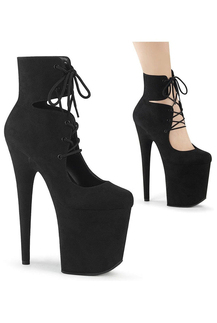 Pleaser Black Ankle Boots Platform Stripper Shoes | Buy at Sexyshoes.com