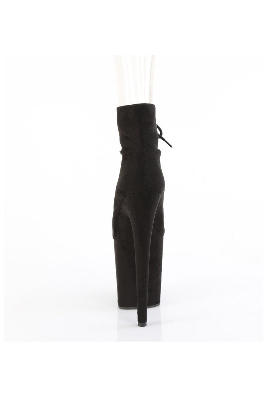Pleaser FLAMINGO-800-22 Black Fabric Ankle Boot in Black Fabric