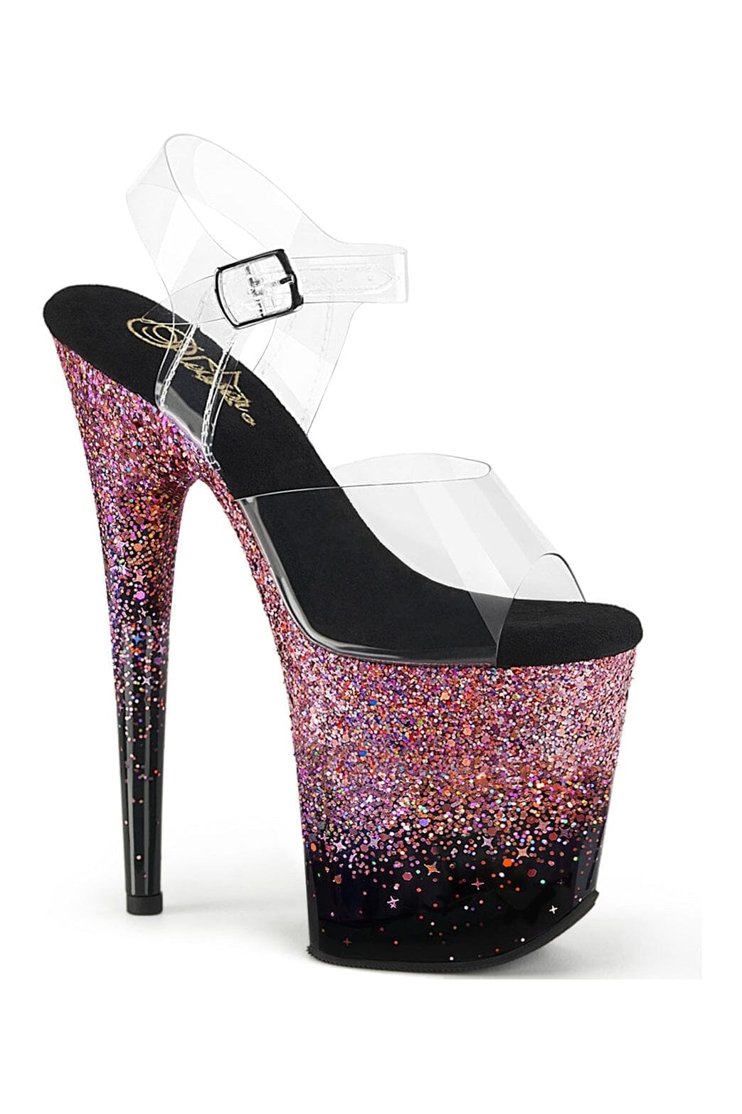 Pleaser FLAMINGO-808SS Clear Vinyl Sandal in Clear Vinyl from SexyShoes.com