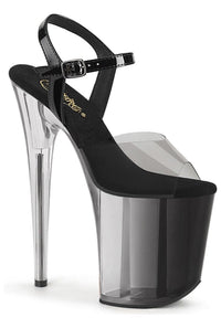 Pleaser FLAMINGO-808T-1 Black Vinyl Sandal in Black Vinyl from SexyShoes.com
