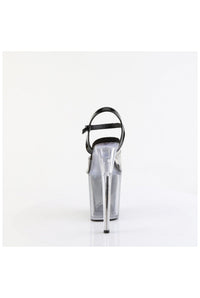 Pleaser FLAMINGO-808T-1 Black Vinyl Sandal in Black Vinyl