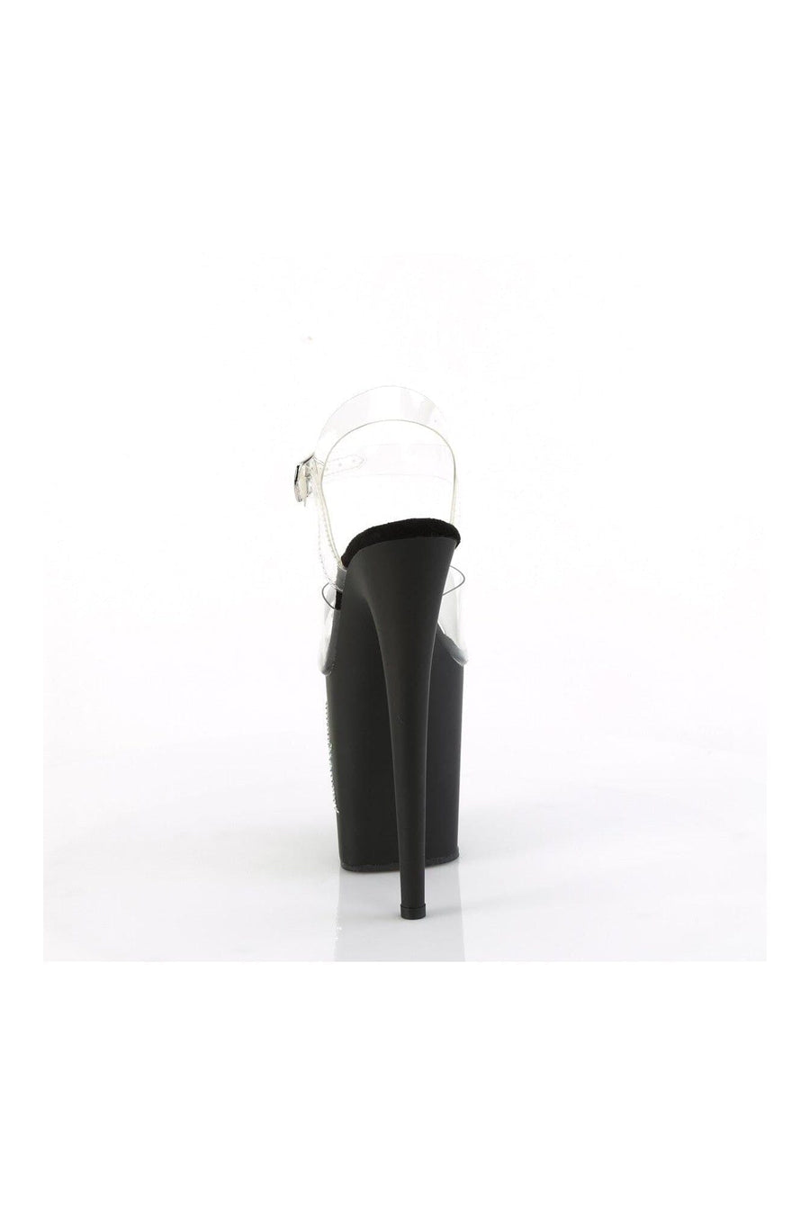Pleaser FLAMINGO-808TGRS Clear Vinyl Sandal in Clear Vinyl