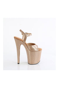 Pleaser FLAMINGO-809GP Gold Patent Sandal in Gold Patent