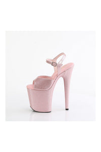 Pleaser FLAMINGO-809GP Pink Glitter Patent Sandal in Pink Glitter Patent