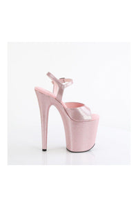 Pleaser FLAMINGO-809GP Pink Glitter Patent Sandal in Pink Glitter Patent