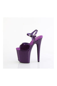 Pleaser FLAMINGO-809GP Purple Glitter Patent Sandal in Purple Glitter Patent