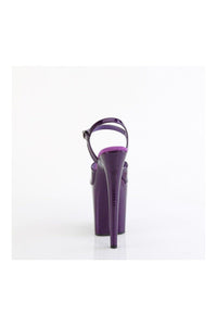 Pleaser FLAMINGO-809GP Purple Glitter Patent Sandal in Purple Glitter Patent
