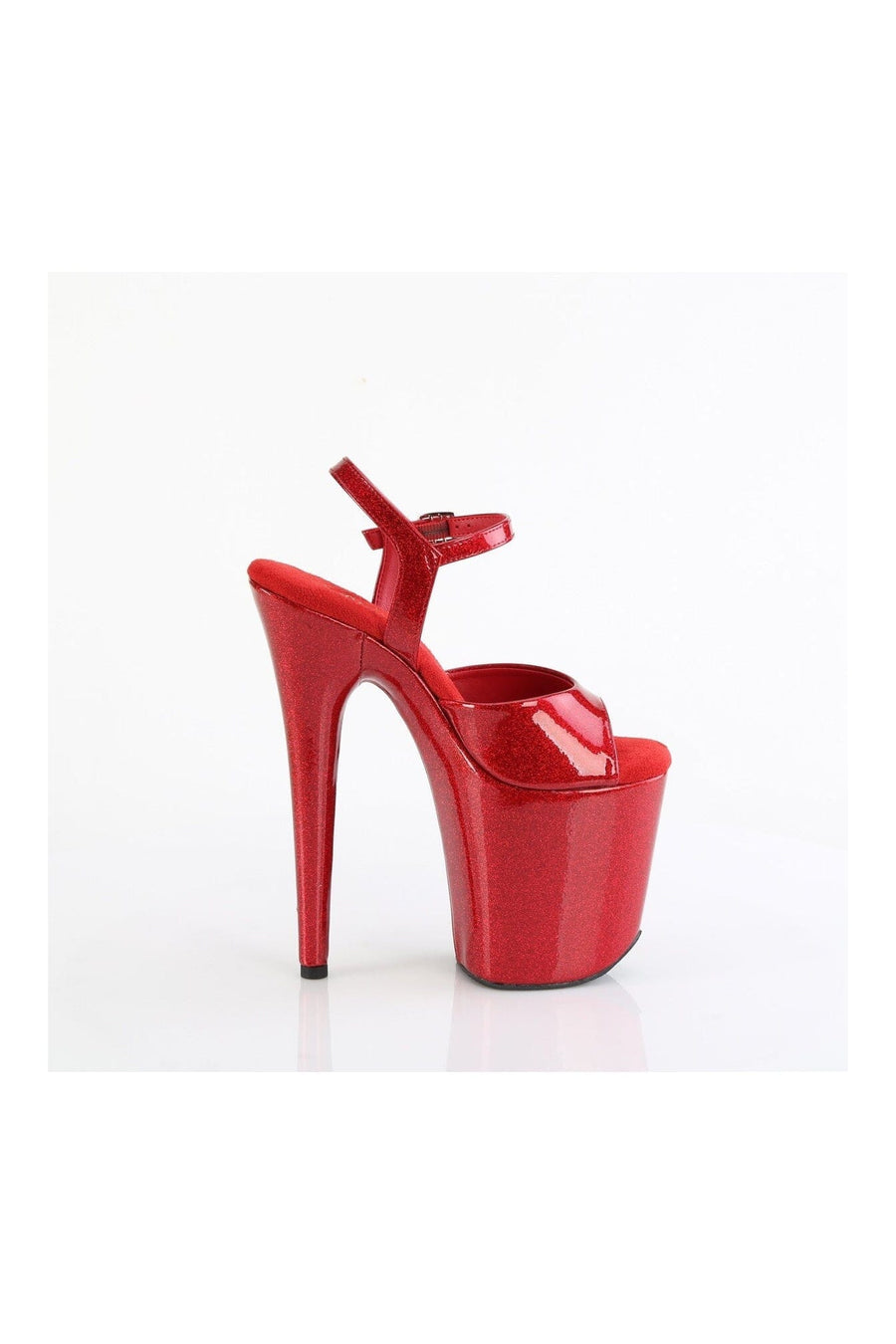 Pleaser FLAMINGO-809GP Red Patent Sandal in Red Patent
