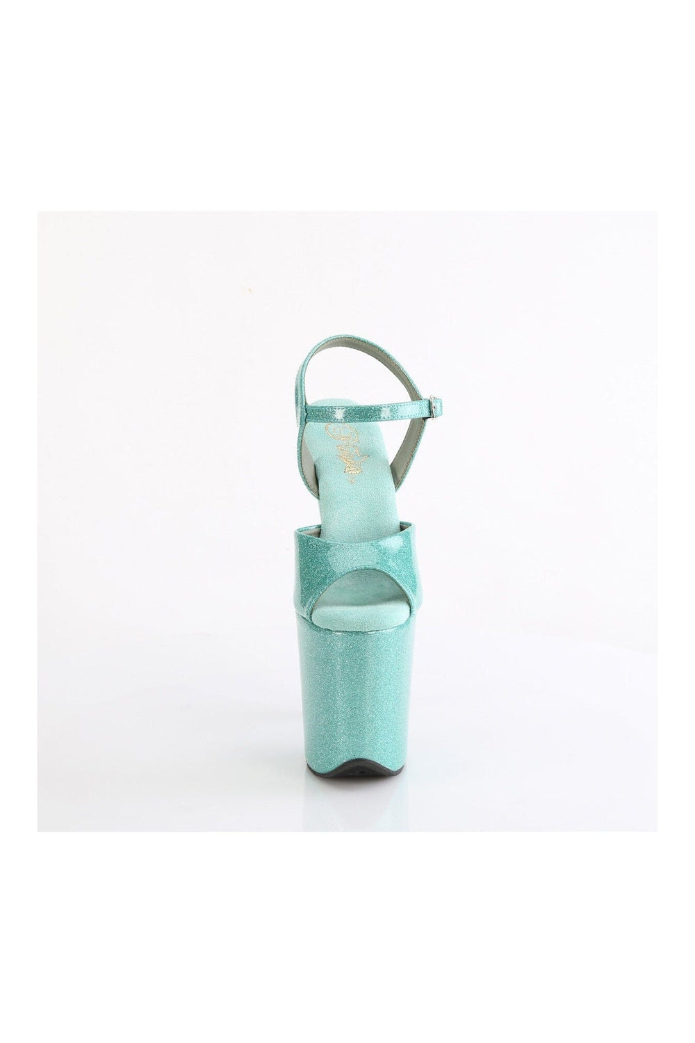 Pleaser FLAMINGO-809GP Turquoise Patent Sandal in Turquoise Patent