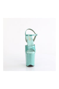 Pleaser FLAMINGO-809GP Turquoise Patent Sandal in Turquoise Patent