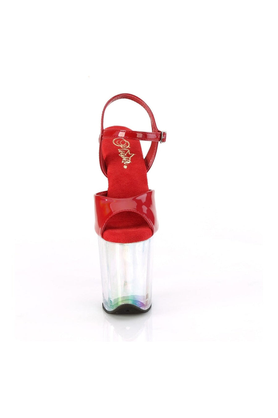 Pleaser FLAMINGO-809HT Red Patent Sandal in Red Patent