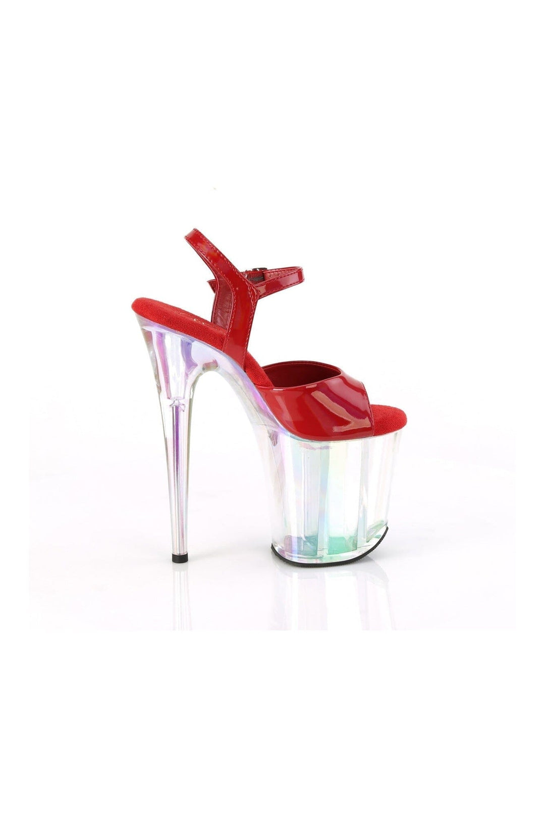Pleaser FLAMINGO-809HT Red Patent Sandal in Red Patent