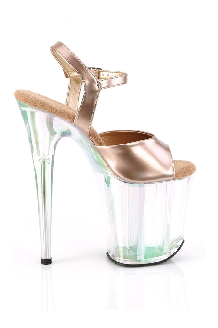 FLAMINGO-809HT Rose Gold Patent Sandal