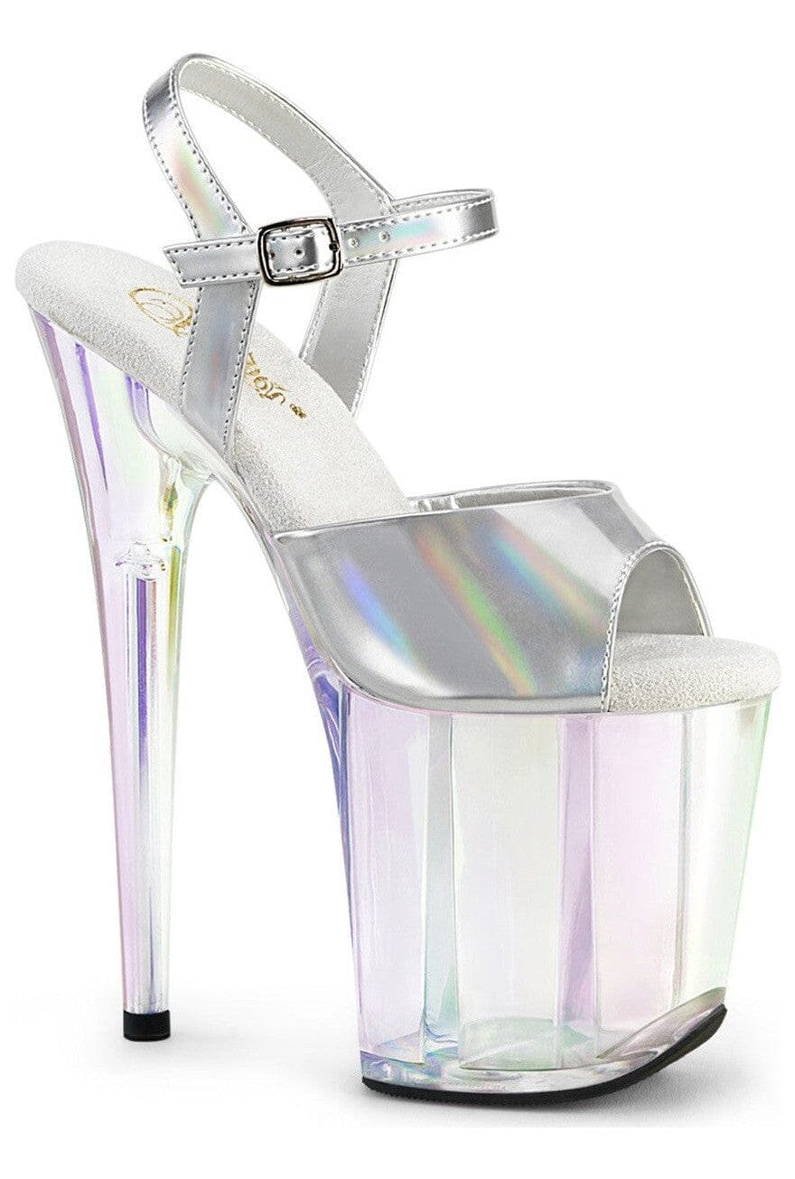 Pleaser Silver Sandals Platform Stripper Shoes | Buy at Sexyshoes.com