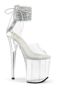 Pleaser FLAMINGO-824RS-02 Clear Vinyl Sandal in Clear Vinyl from SexyShoes.com