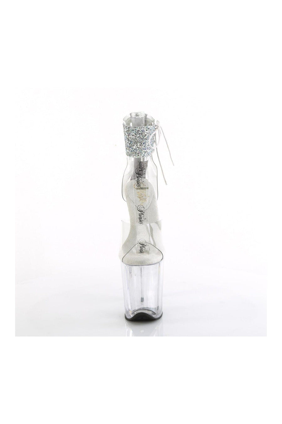 Pleaser FLAMINGO-824RS-02 Clear Vinyl Sandal in Clear Vinyl