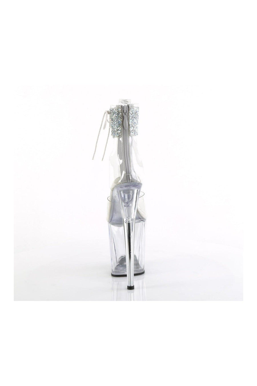 Pleaser FLAMINGO-824RS-02 Clear Vinyl Sandal in Clear Vinyl
