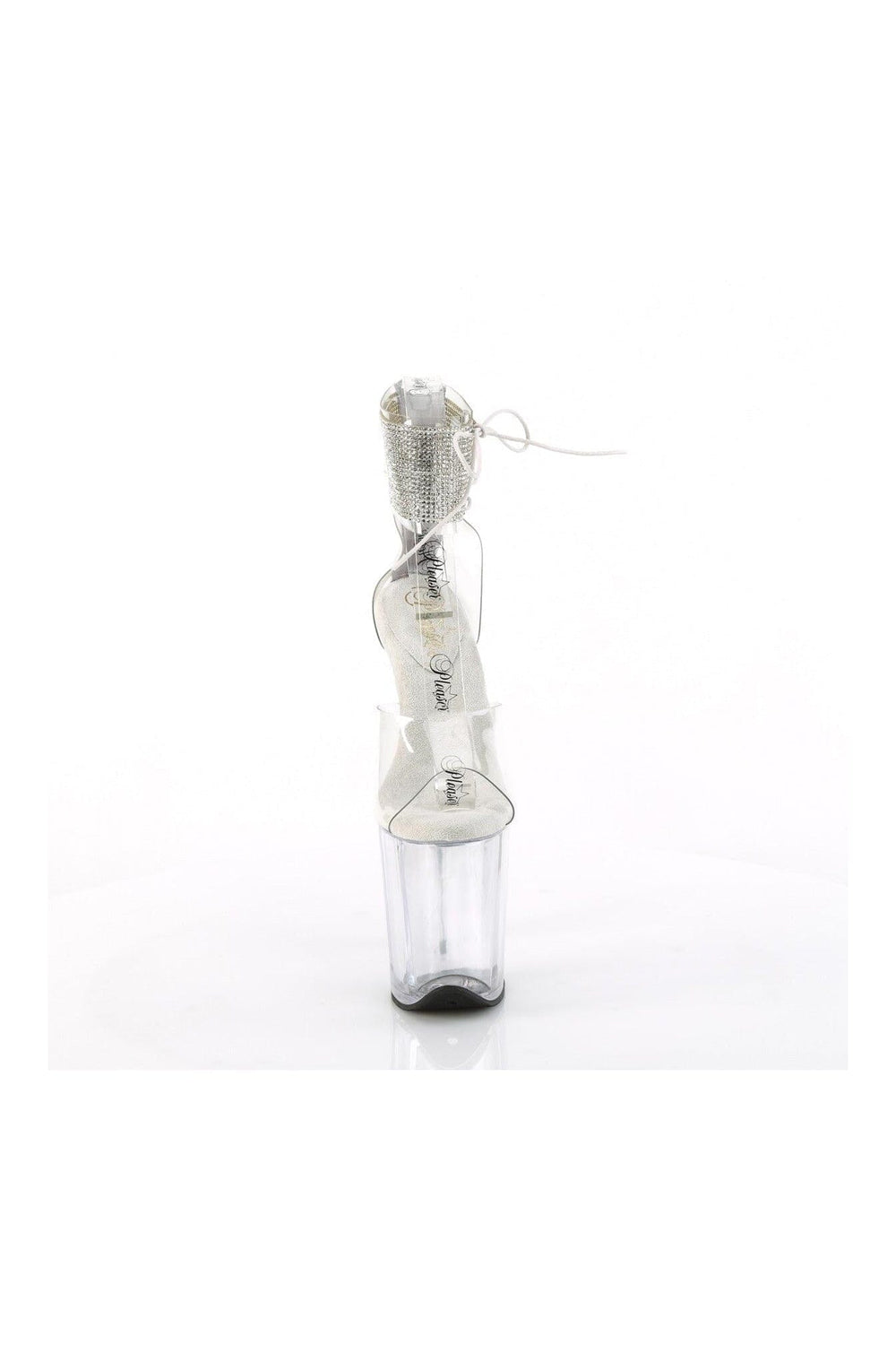 Pleaser FLAMINGO-824RS Clear Vinyl Sandal in Clear Vinyl