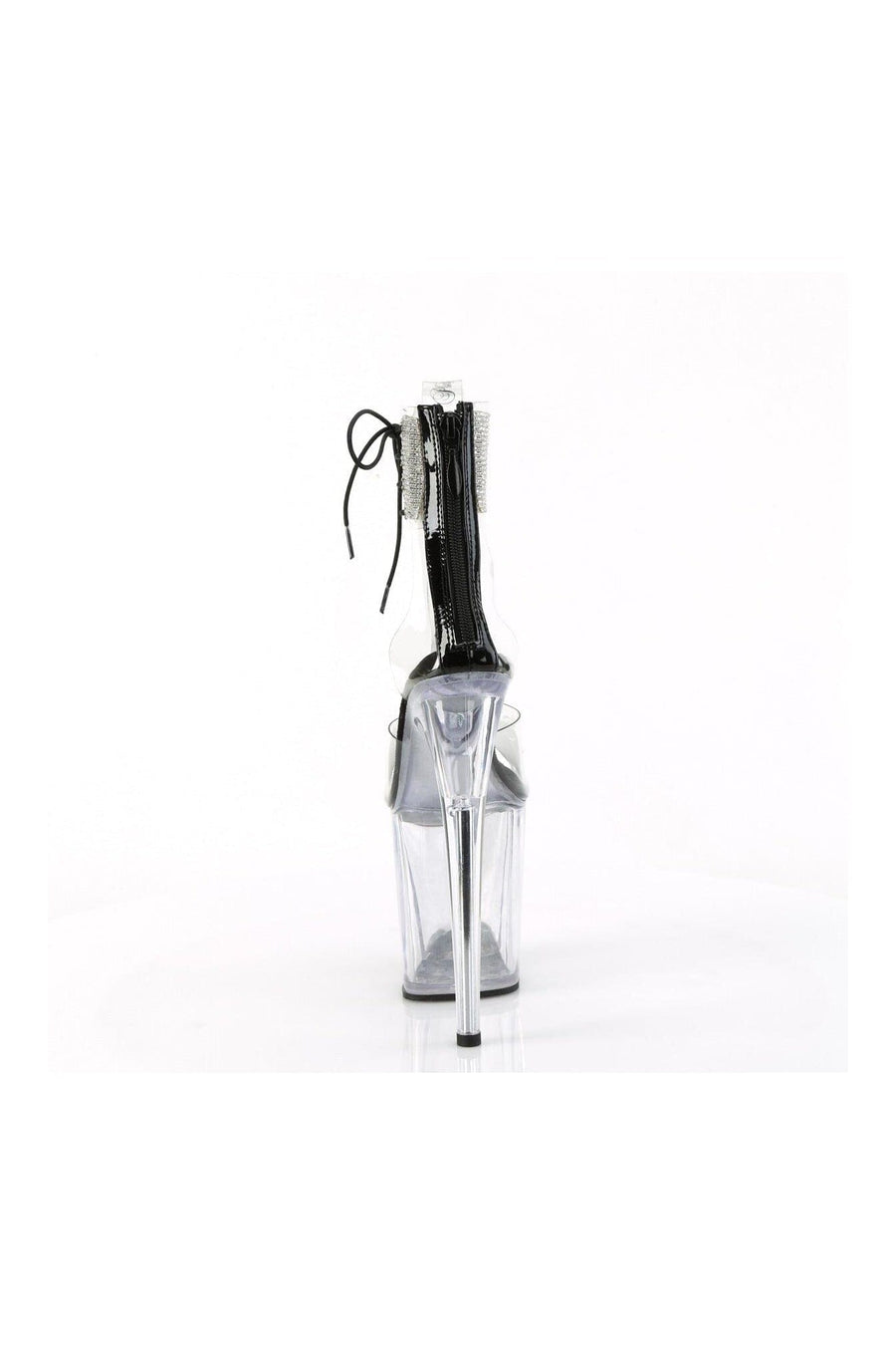 Pleaser FLAMINGO-824RS Clear Vinyl Sandal in Clear Vinyl