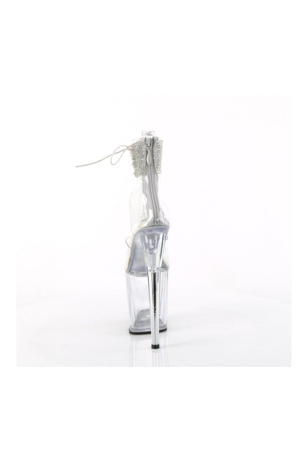 Pleaser FLAMINGO-824RS Clear Vinyl Sandal in Clear Vinyl