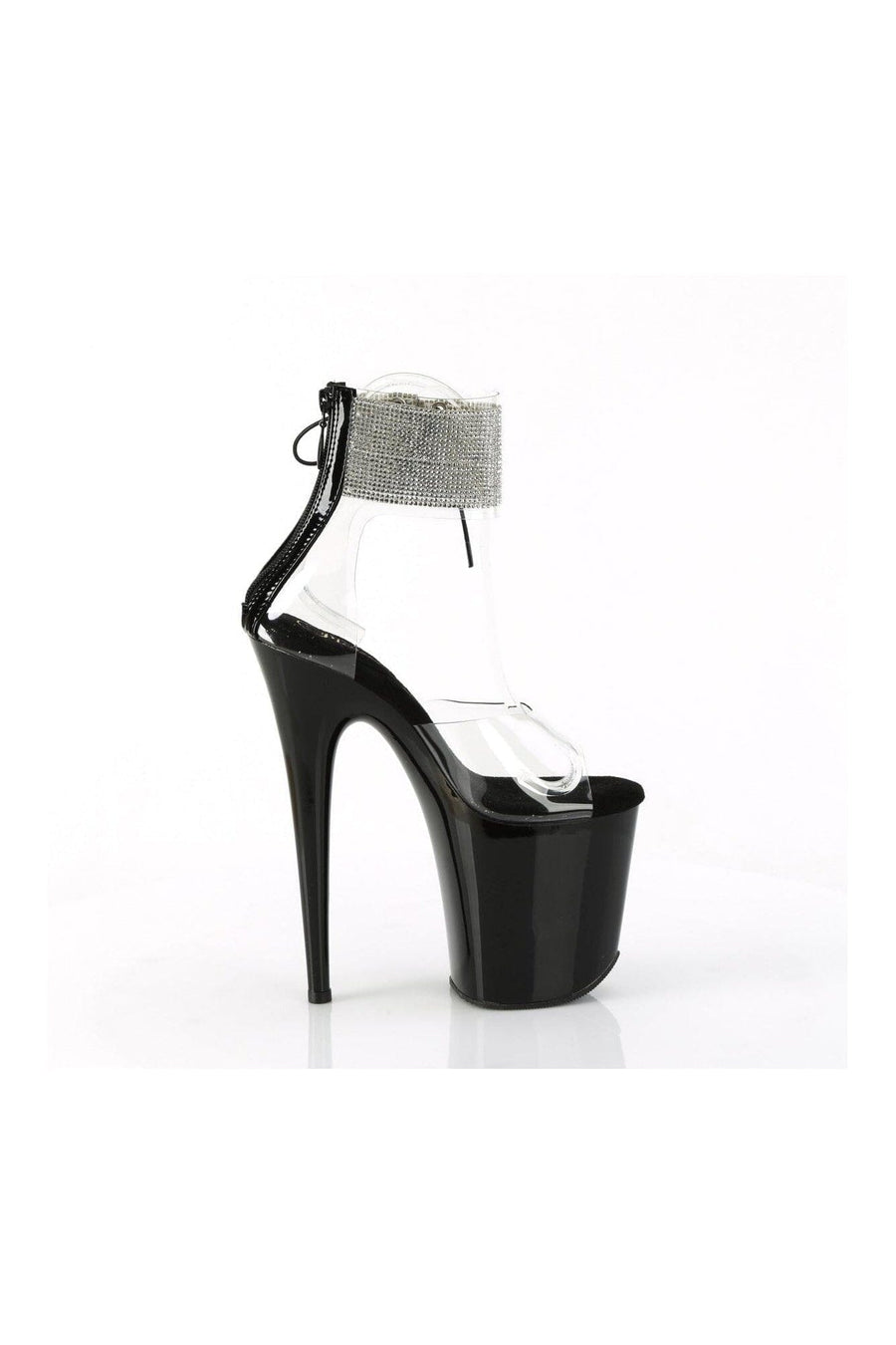 Pleaser FLAMINGO-824RS Clear Vinyl Sandal in Clear Vinyl