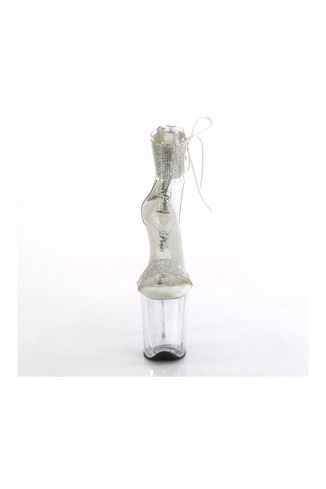 Pleaser FLAMINGO-827RS Clear Vinyl Sandal in Clear Vinyl