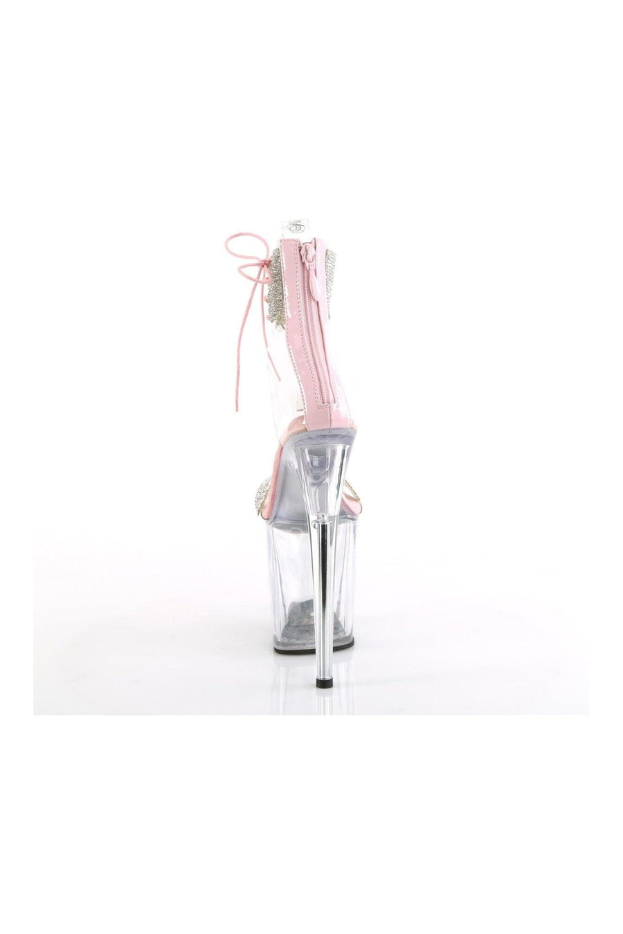 Pleaser FLAMINGO-827RS Clear Vinyl Sandal in Clear Vinyl